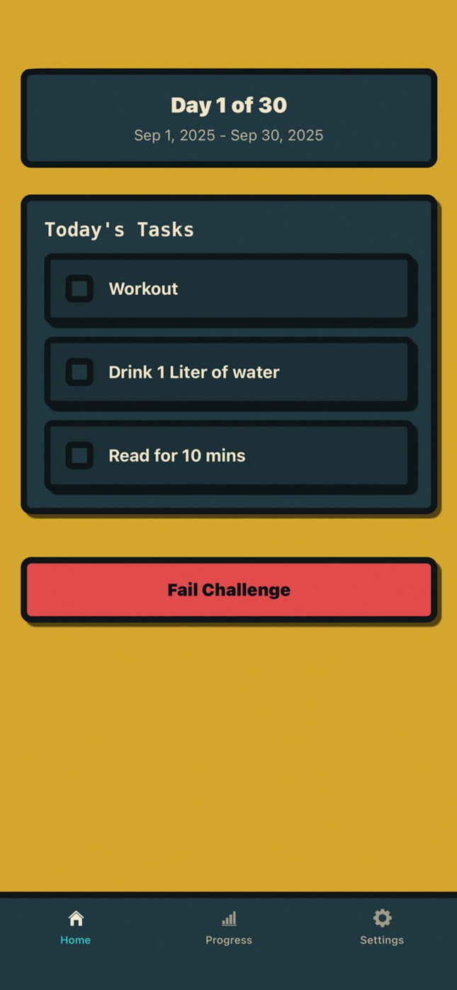 Daily tasks checklist of tenets